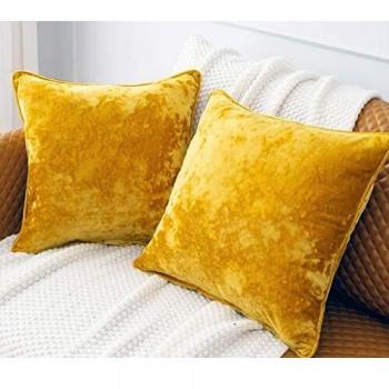 Radiant Yellow Velvet Cushion Wraps