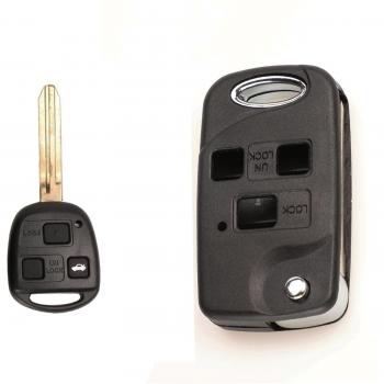 Funda de Llave Abatible para Toyota Yaris y Corolla