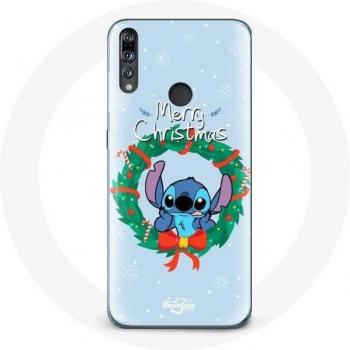 Étui Huawei P30 Lite Stitch Neige Joyeux Noël Bleu