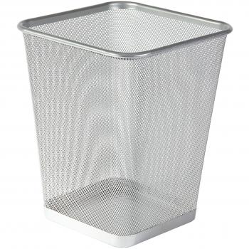 Osco WBSQ25-SLV Mesh Square Rubbish Bin