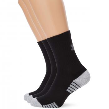 Under Armour Herren Heatgear Tech Crew Socken, Schwarz, 3er Set