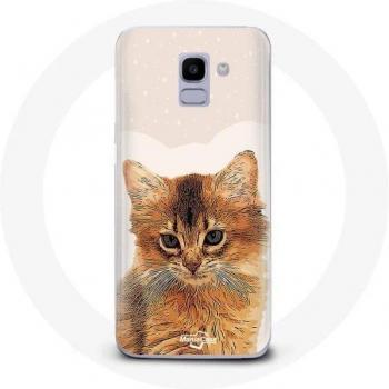Involucro per Samsung Galaxy A6 2018 Razza Somali di gatti