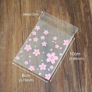 100pcs Sakura Plastic Envelope Bags for Stationery
