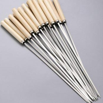 10pcs Wide BBQ Skewers