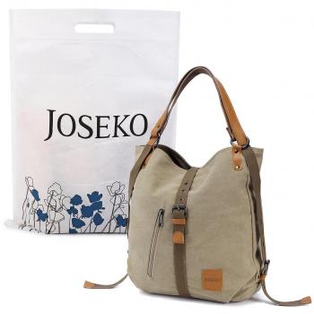 JOSEKO Hobotasche, Damen Rucksack Handtasche Vintage Umhängetasche Anti Diebstahl für Alltag Büro Schule Ausflug Einkauf Khaki