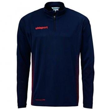 Navy & Fluo Red Score Half‑Zip Youth Pullover (9-10)