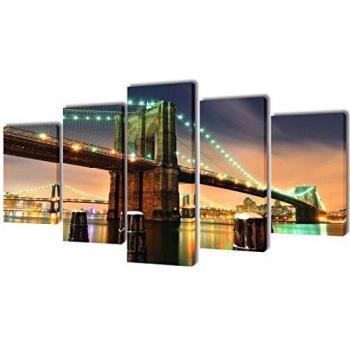 Brooklyn Bridge Kunstwerk‑Set 100 × 50 cm