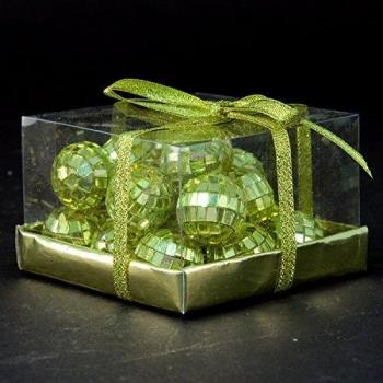 20 Boules Miroir Dorées pour Noël