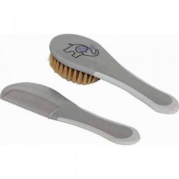 Spazzola e Pettine Ollie Bébé-jou Grigio