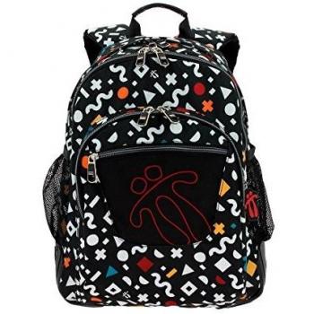 Mochila Crayoles refuerzo caucho bolsillos negra signos TOTTO ma04eco029-1710n-3e5