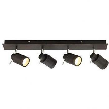 Scorpius 4-Light Flush Light Bar Spotlight Matt Black