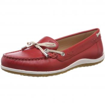 Geox D Vega Moc B, Mocasines, Mujer, Rojo (Scarlet)