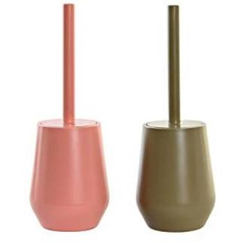 Kit de deux brosses WC DKD Home Decor 12×12×34,5 cm – rose