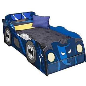 Batman Batmobile-Lit Lumineux pour Enfants avec Rangement, Bleu, 158(L) x 73(W) x