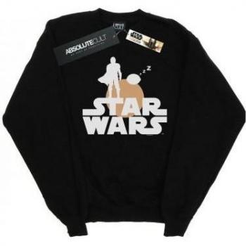 Damen Sweatshirt: Mandalorianer und Kind Silhouette