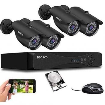 SANSCO 4 Channel DVR with 1TB Hard Drive