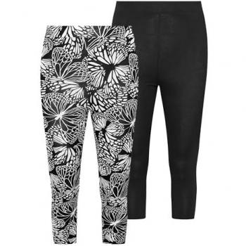 Yours – Damen Leggings in Schwarz mit Print