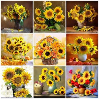 Kit décoratif diamant & strass tournesol 50 cm