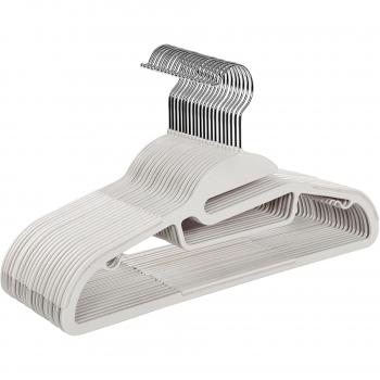 SONGMICS Rutschfeste Kleiderbügel, 20er Set, S-Form, Weiß