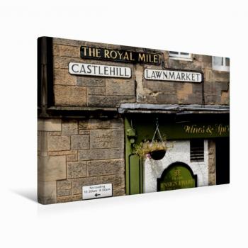 CALVENDO Leinwanddruck „Royal Mile Edinburgh“ – Textil 45 × 30 cm