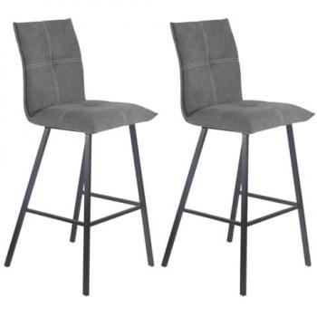 Lagos Tabourets Gris Anthracite – Pack de 2 – Altobuy