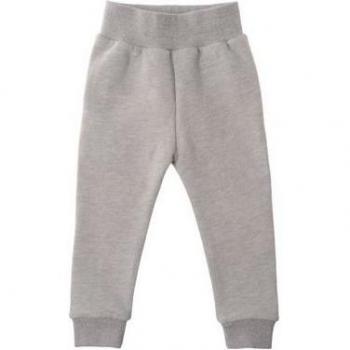 Melierte Graue Sweatpants für Mädchen – 80 % Baumwolle, 20 % Polyester, elastische Bündchen