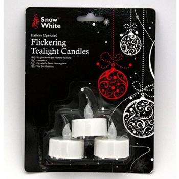 Battery-Operated Snow White Tealight Candles