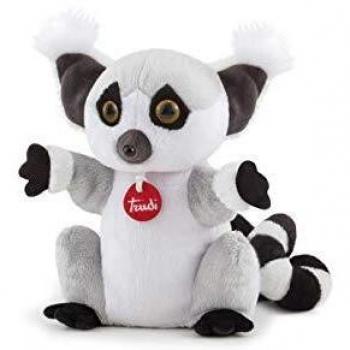 Peluche Marionnette Raton Laveur Trudi, 24 cm, Gris-Blanc