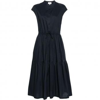 Woolrich Women's Melton Blue Poplin Long Dress | Size S