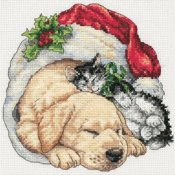 Dimensions Xmas Morning Pets Multi-Colour 9.25 in