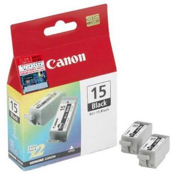 Canon BCI-15BK Ink Cartridge (Black, Twin Pack)