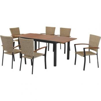 MERXX Garten-Essgruppe »Teramo« (Set, 7-tlg., folierte Applikationen)
