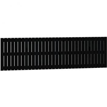 Schwarzes Wand-Kopfteil aus Kiefer 204x3x60 cm