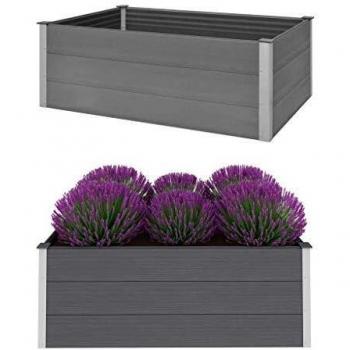 WPC Raised Garden Bed 150x100x54 cm Grey