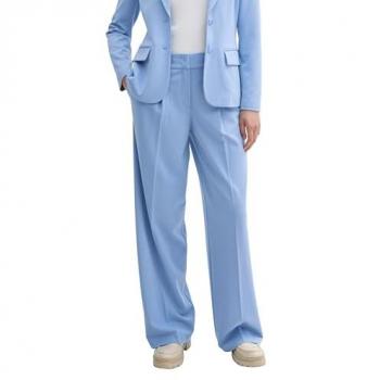Tom Tailor Pantaloni da Uomo Lea Blu Cielo con Piega Frontale