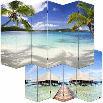 Spiaggia Paravento Decorativo M68 6 Pannelli 180x240 cm