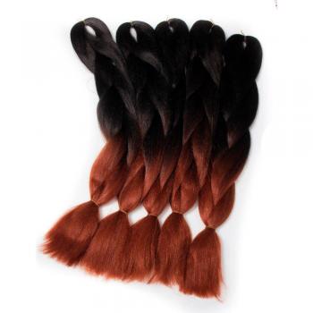 Qp 2 Tone Red Jumbo Braids Synthetic Hair 24 Inch