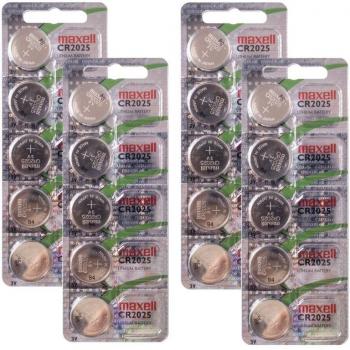 CR2025 3V Pila de Botón Maxell con Capacidad de 160 mAh (Pack de 5)
