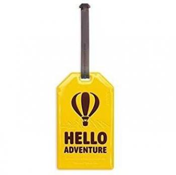 Étiquette de bagage jaune