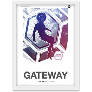 Artery8 NASA Modern Explorers: Moon to Mars Gateway Commander Artemis White Framed Print