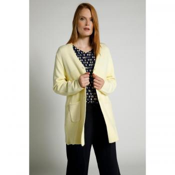 Beige Plus Size Button Front Ribbed Cardigan Sweater, Women's Size 28/30, Viscose/Polyester Blend