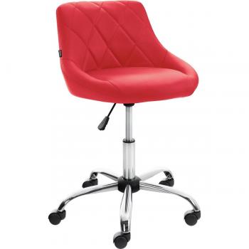 CLP Seating Italia: Tabouret de Travail Lazio Rouge Fausse Cuir, Pivotant