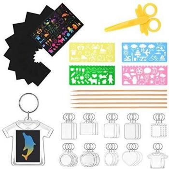 Tavoli Arcobaleno Scratch 30 pezzi – Set Portachiavi Pajaver Nero