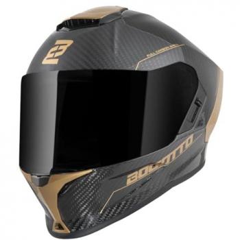Casco Negro Oro de Bogotto Phantom Carbon (M)