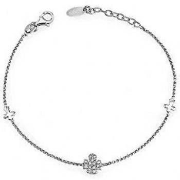 Bracciale Amen con angeli, croci e zirconi in argento 925%