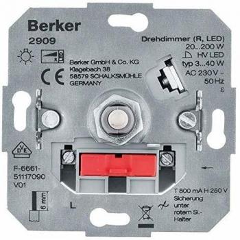 Berker Dimmer rotante 2909 – Controllo luminosità LED