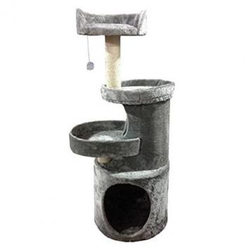 Grey Classic Scratching Tree 40x40x100 cm