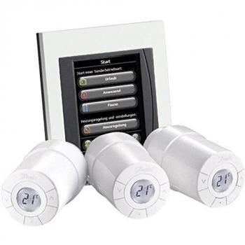 White Connect Thermostat Starter Kit – Danfoss 014G0500: 1 Controller + 3 Thermostats (Set of 4)