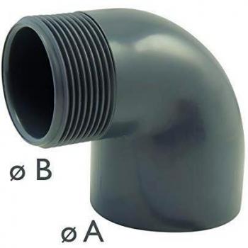 Étageur Coude 90° EZFITT PVC 32 mm Femelle-Mâle, Vis ou Colle