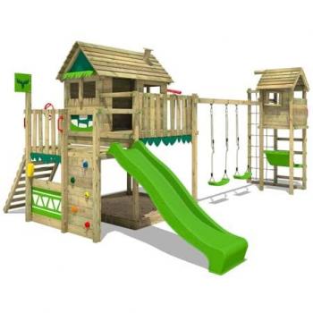 Klettergerüst MightyMansion Move xxl mit Spielturm und Swing, kesseldruckimprägniert, 10 Jahre Garantie